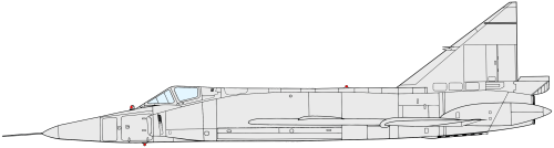 Convair F-102A Delta Dagger (side-view)